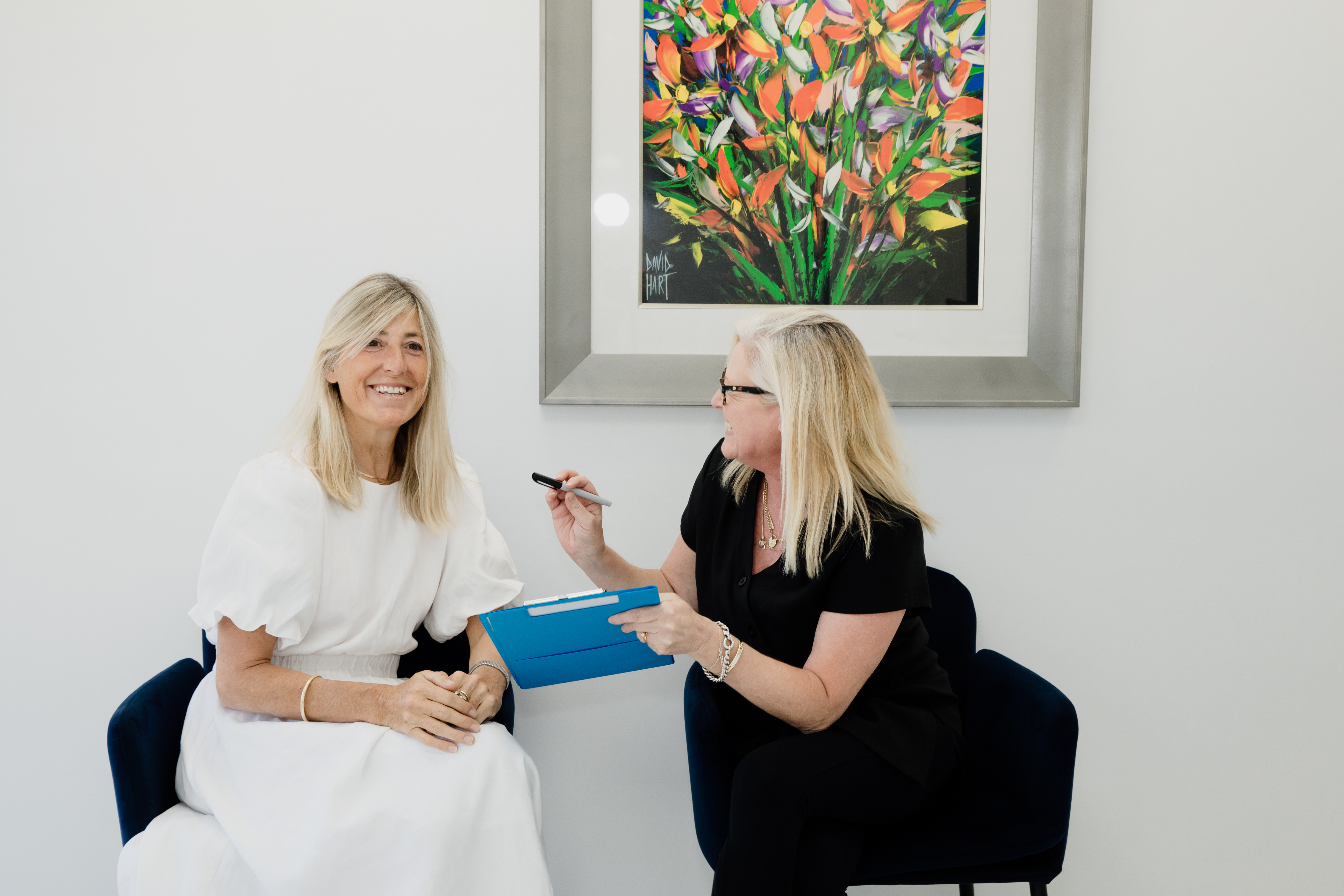 Patient completing form